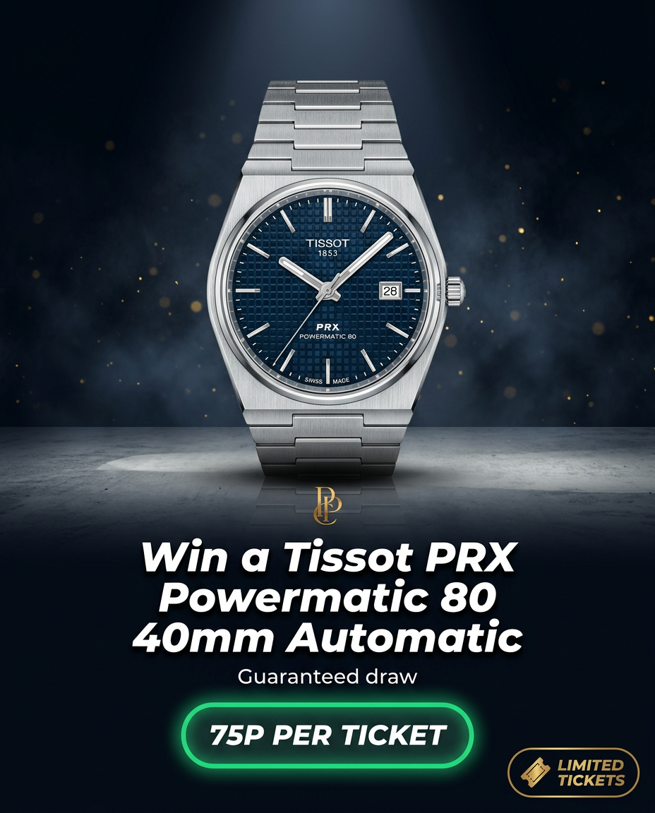 Win a Tissot PRX Powermatic 80 40mm Automatic Blue Dial